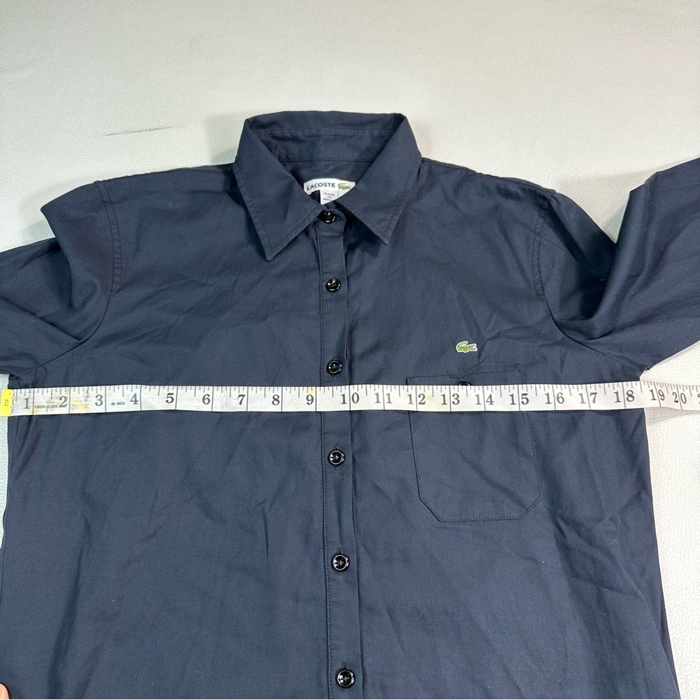 Lacoste Women's Long Sleeve Button Through Belted Pique Dress - Picture 8 of 9